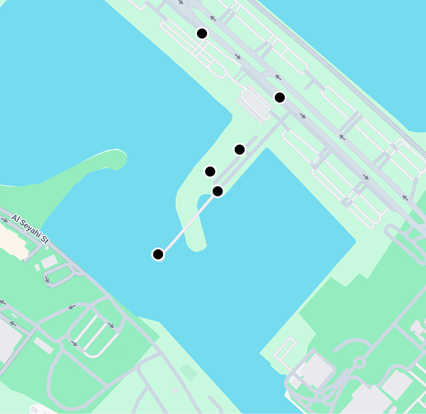 Dubai Harbour Location Map (Mobile)